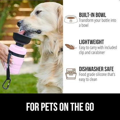 GORILLA GRIP Dog Water Bottle, Portable Water Bowl Dispenser - Image 5
