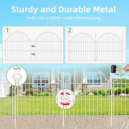 10 Panels No Dig Decorative Garden Fence - Image 6