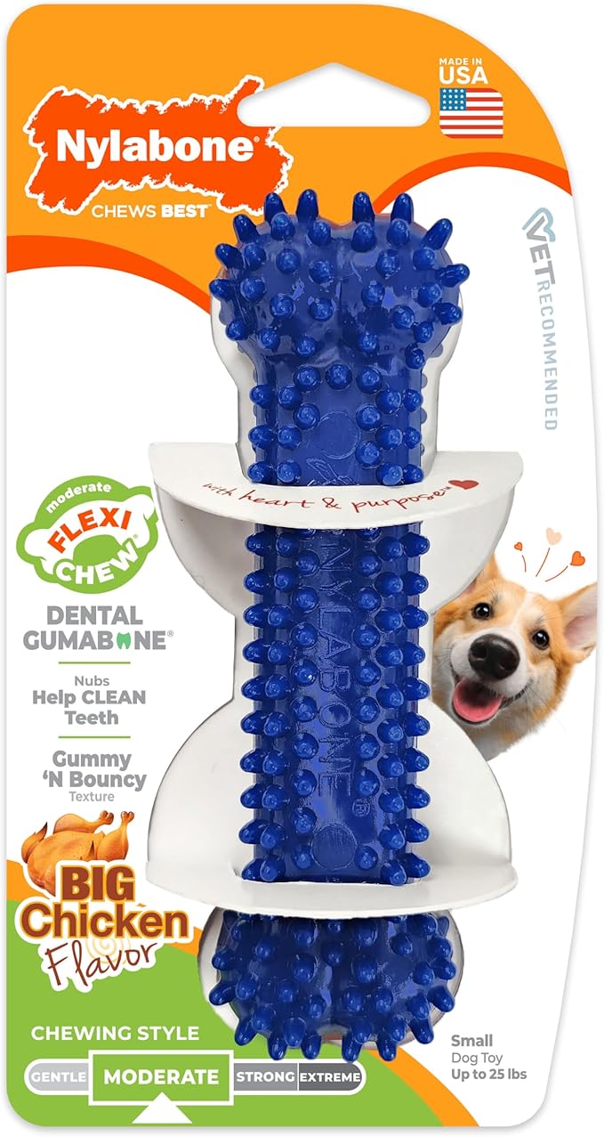 Nylabone Textured Dental Bone Flexi Chew Toy - Image 9