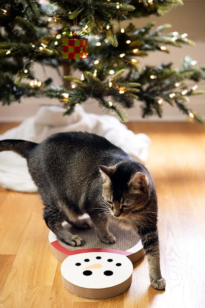 Pearhead Holiday Snowman Cat Scratch Pad, Cat Toy Scratch Pad - Image 4