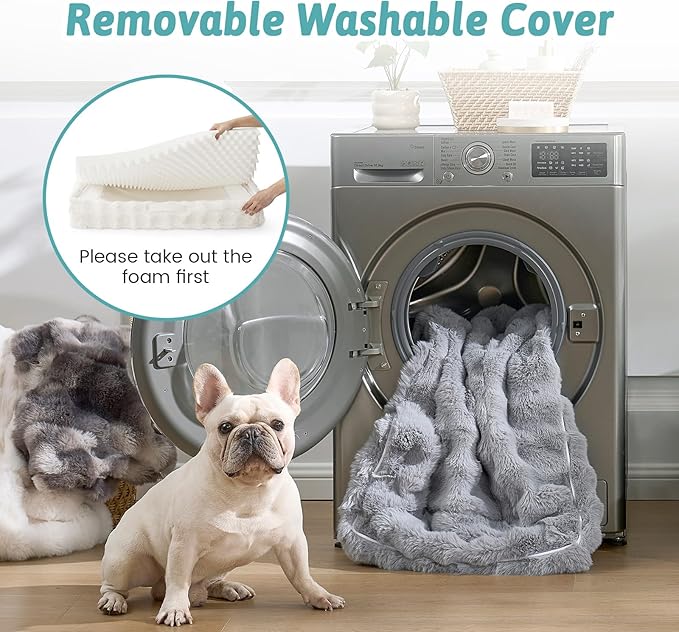 Orthopedic Dog Bed for Extra Large Dog, Soft and Warm Faux Fur Sofa for Giant - Image 6