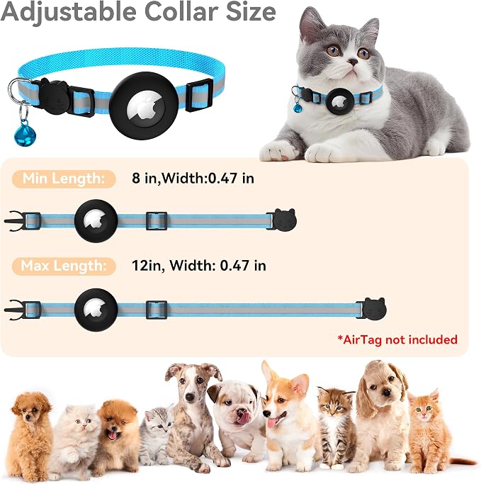 Vanjua 2 Pack Airtag Cat Collar Breakaway - Image 3