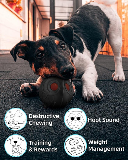 Giggle Ball for Dogs Owl Dog Toys for Aggressive Chewers Gift for Dog Natural - Image 5