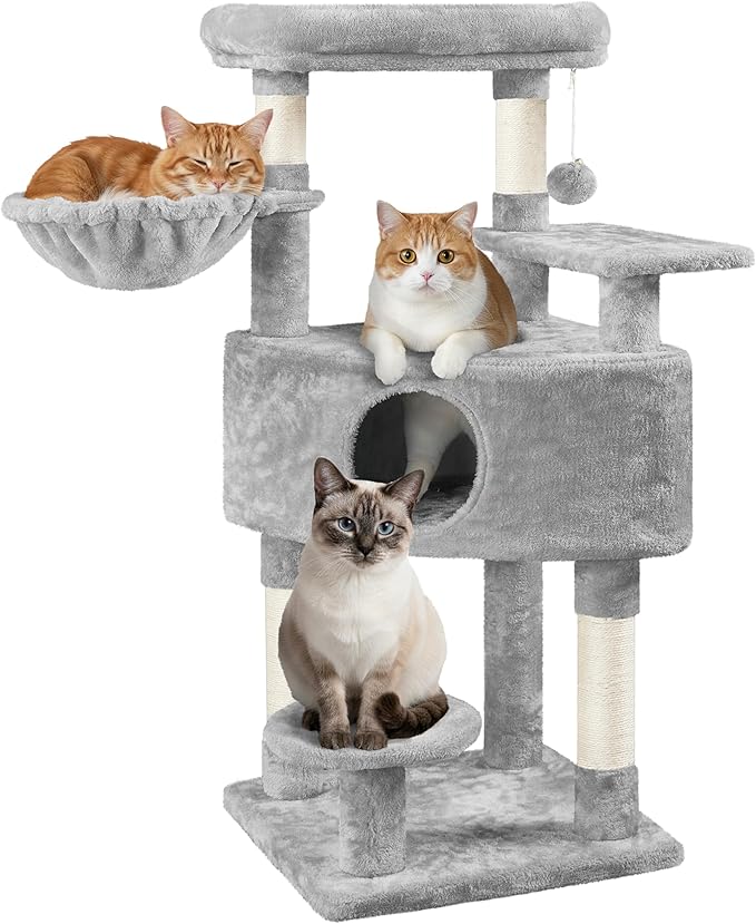 Yaheetech 46in Cat Tree Tower | Multi-Level Indoor Activity Center by Yaheetech