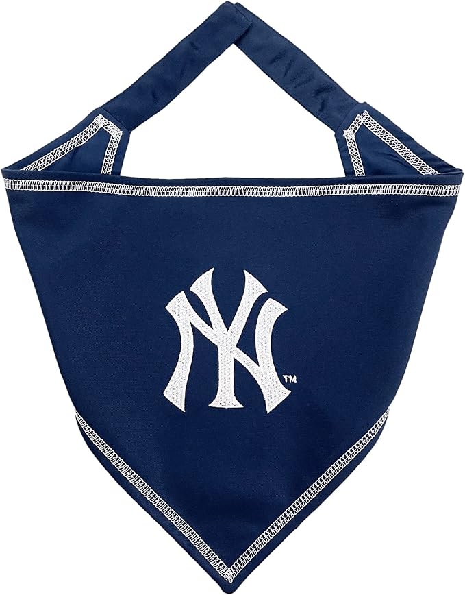 Pets First MLB New York Yankees TIE Bandana, Small/Medium. Dog Bandana Scarf Bib by PETSFIRST