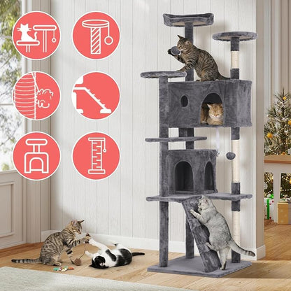 70in Cat Tree Cat Climbing Tower - Image 6