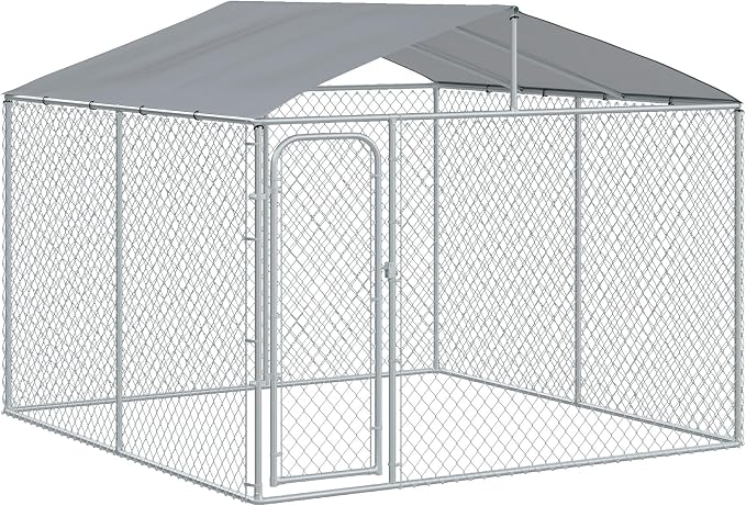 PawHut Outdoor Dog Kennel, Heavy Duty Dog Run Outdoor Fence by PawHut