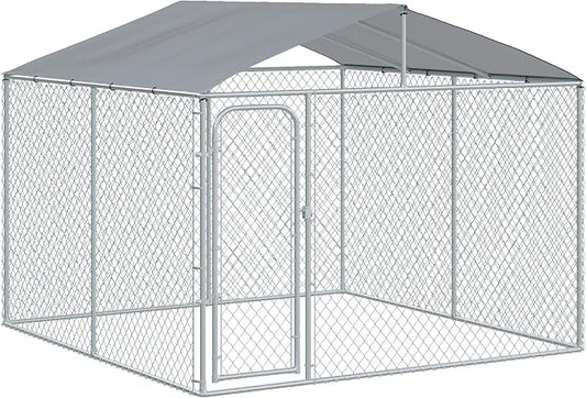 PawHut Outdoor Dog Kennel, Heavy Duty Dog Run Outdoor Fence by PawHut