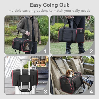 Petsfit Expandable Cat Carrier Dog Carriers, Airline Approved Soft-Sided - Image 3