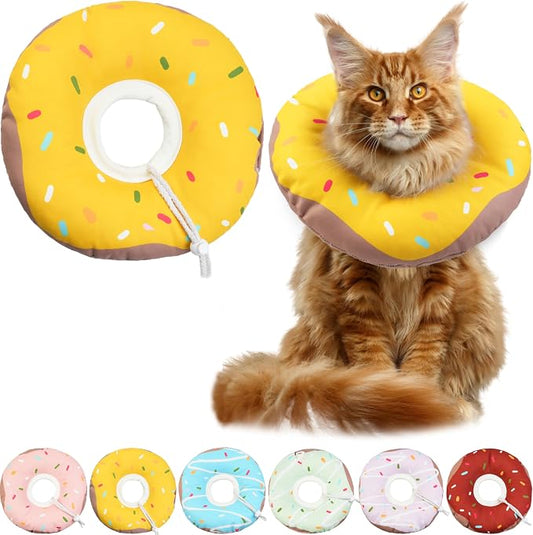 Cat Cone Collar Soft, Waterproof Cat Recovery Collars Spay Cones to Stop by Hpetppy