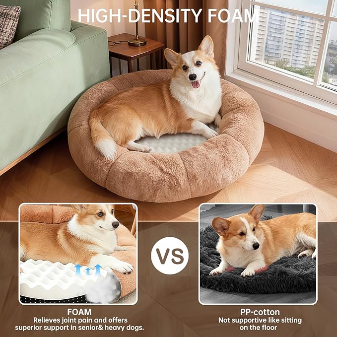 OhGeni 31 inches Calming Donut Orthopedic Dog & Cat Bed - Image 3