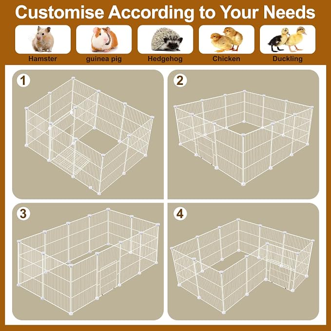 12 Panels Small Animal Playpen, Pet Playpen, C&C Cage - Image 3