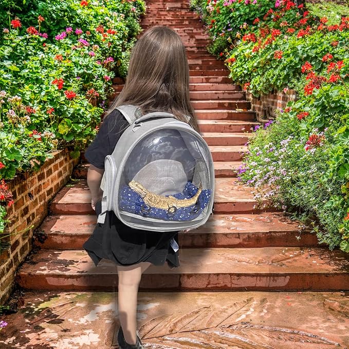 Leopard Gecko Travel Carrier, Bearded Dragon Travel Backpack - Image 5