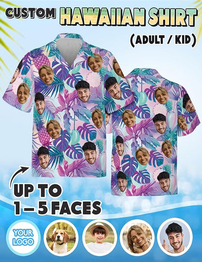Custom Hawaiian Shirt with Face Photo Picture - Image 4