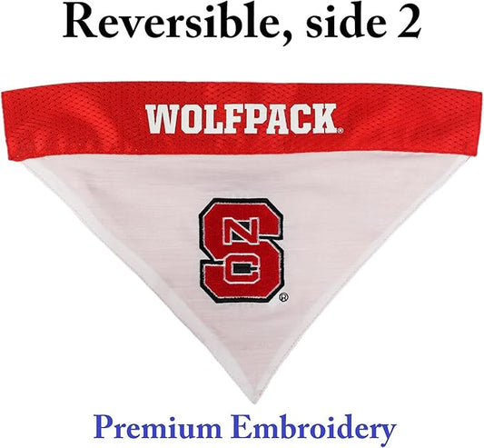 Pets First Collegiate Pet Accessories, Reversible Bandana, North Carolina State - Image 2