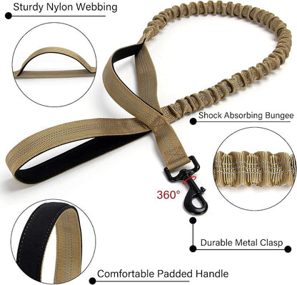 Tactical Dog Collar Set, Adjustable Military Training Nylon Dog Collar - Image 4