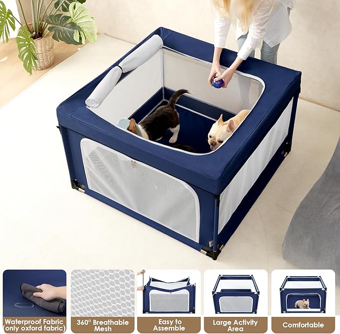 EHEYCIGA 42x42x26 Inches Puppy Playpen - Image 5