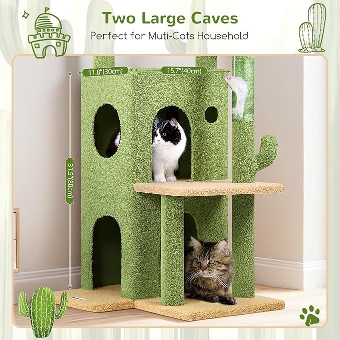 Globlazer Cactus Cat Tree Tower - Image 4
