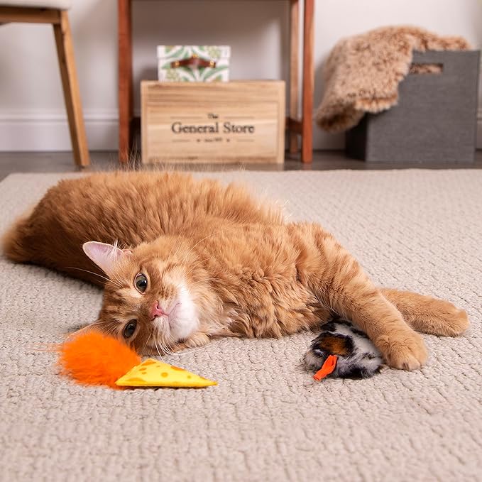 Instincts by SmartyKat 2-Pack Mouse 'N Mate Plush Refillable Cat Toys - Image 3