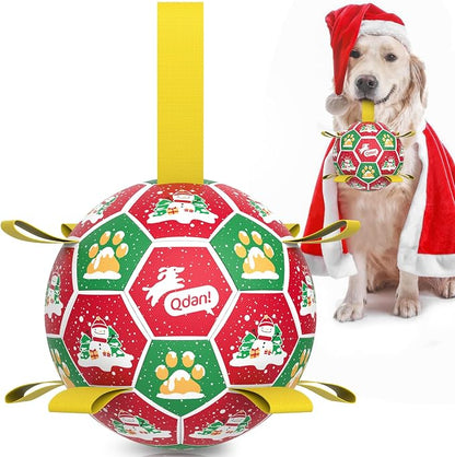 QDAN Christmas Dog Toys: Dog Soccer Ball by QDAN