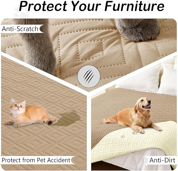 hyha Waterproof Dog Blanket, Soft Pet Bed Blankets, Waterproof Sofa Couch Cover - Image 3