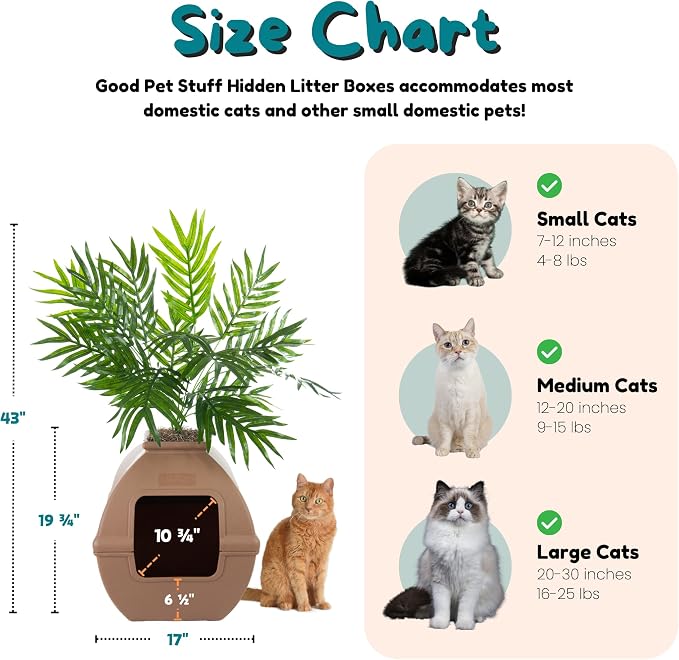 Good Pet Stuff Hidden Litter Box Planter, Decorative Cat Litter Enclosure - Image 7