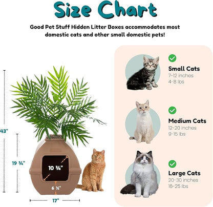 Good Pet Stuff Hidden Litter Box Planter, Decorative Cat Litter Enclosure - Image 7