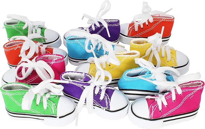 Bonka Bird Toys Pk12 Mini Sneakers 3" Long by 1.50" High by 1.25" Wide Parrot by BonkaBirdToys