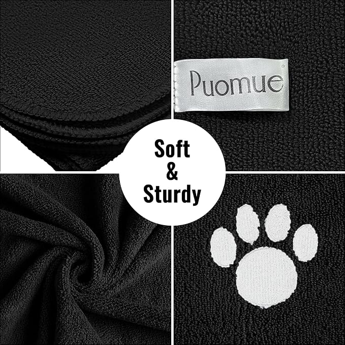 Microfiber Dog Towels for Drying Dogs, Super Absorbent and Soft Pet Towel - Image 2