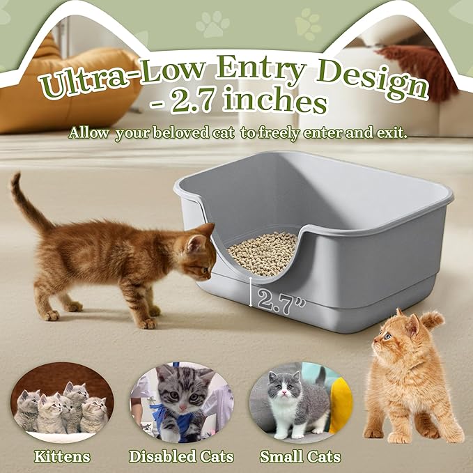 2 Pack Low Entry Small Litter Box - Image 2
