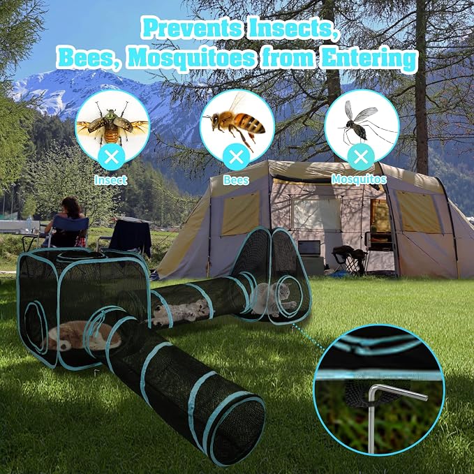 BWOGUE Outdoor Cat Enclosures for Indoor Cats, 4 in 1 Outdoor Cat Tent - Image 4