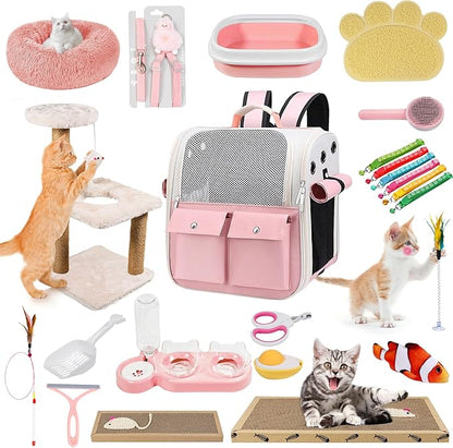 Kitten Starter Supplies Starter Kit, Including Cat Bed, Litter Mat, Litter Box by BERXOL