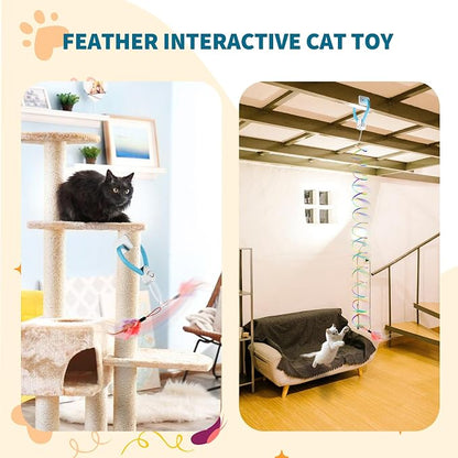 Interactive Cat Toys for Indoor Cats, Automatic String Feather Wand Teaser - Image 9