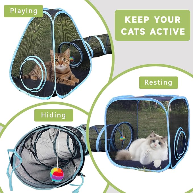 Outdoor Cat Enclosures, Cat Tunnels Tents Cubes - Image 5