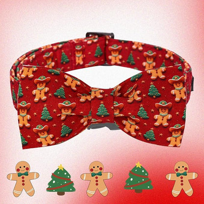 Christmas Dog Collar, Soft Pet Collar Gingerbread Man Cute Dog Collar - Image 3
