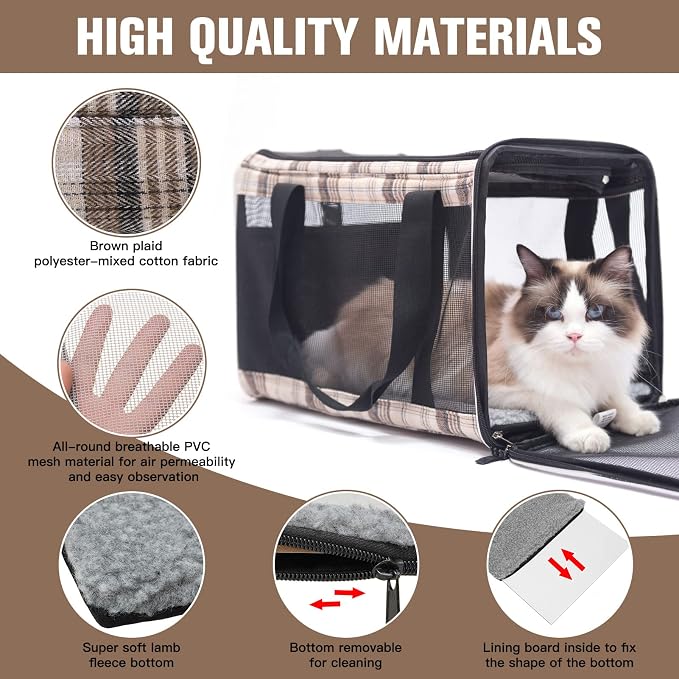 EXPAWLORER Large Cat Carrier Dog Carriers Soft - Image 5