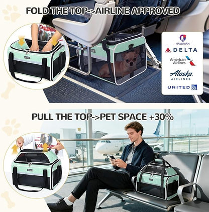 Lekereise Top-Expandable Pet Carrier 17x11x9.5 Inch Alaska Hawaiian Airline - Image 2