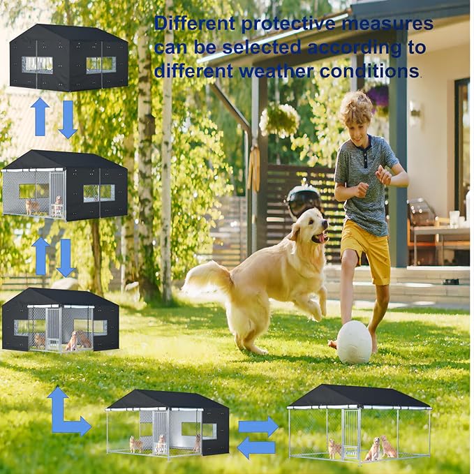 Outdoor Dog Kennel Cover Full Coverage - Image 6
