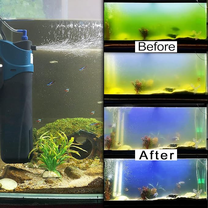 COOSPIDER Fish Tank Filter Sun JUP-02 Aquarium Green Clean Submersible Machine - Image 2