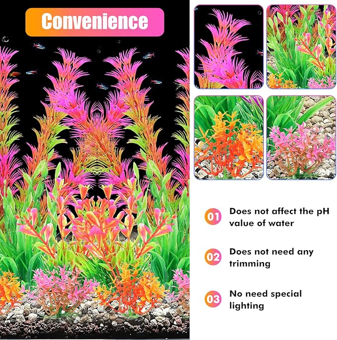 AQUANEAT Artificial Fish Tank Plants, Aquarium Decorations - Image 3