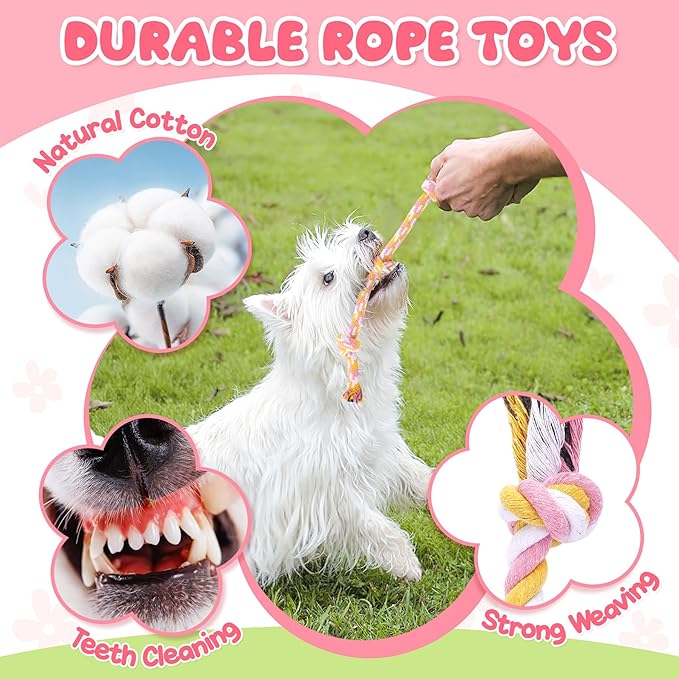 Zeaxuie Pink Puppy Toys for Teething - Image 5