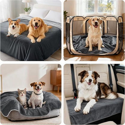 LOOBANI Waterproof Dog Blanket for Bed: Spill-Proof Puppy Blankets for Small - Image 4