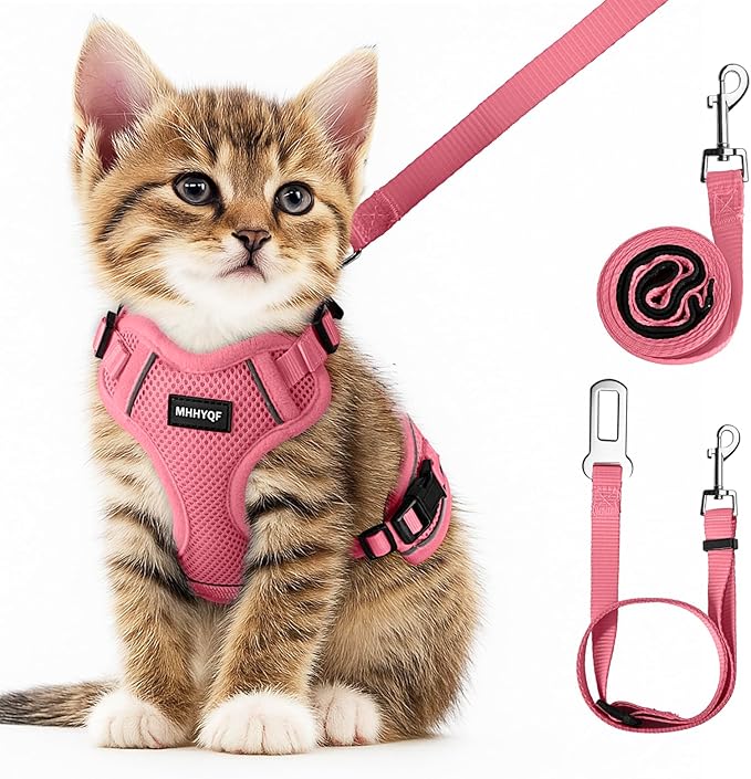 Cat Harness and Leash Set for Walking Escape Proof, Improved Four Place by Unknown