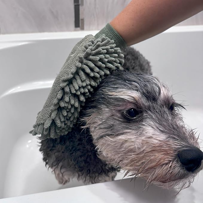 SPOT Clean Paws Chenille Microfiber Dog Towel Mitt - Image 15