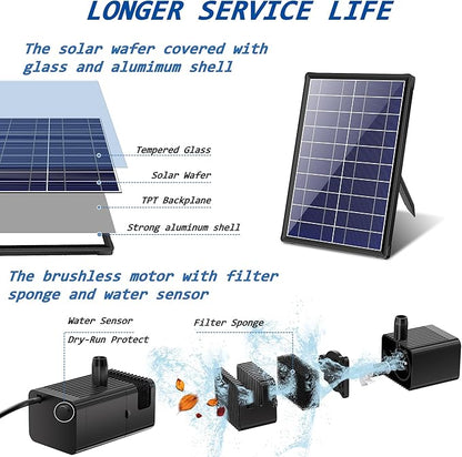 Biling 7.5W Solar Water Pump Outdoor, Solar Pond Pump Solar Fountain - Image 2