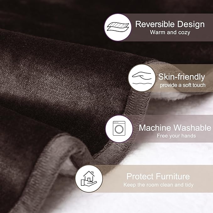 gogobunny Waterproof Bed Blanket, Reversible Sherpa Fleece Throw Blanket - Image 4