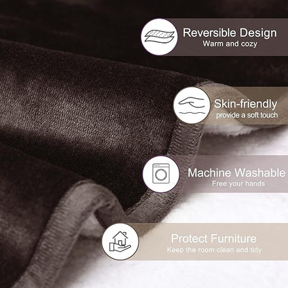 gogobunny Waterproof Bed Blanket, Reversible Sherpa Fleece Throw Blanket - Image 4