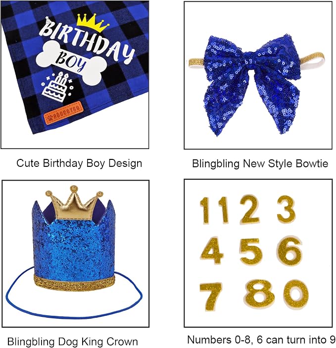 ADOGGYGO Dog Birthday Hat Bandana - Image 6