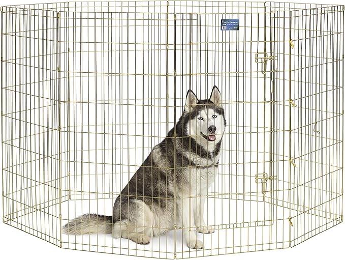 MidWest Homes for Pets Folding Metal Dog Exercise Pen, Indoor/Outdoor Playpen by MidWestHomesForPets