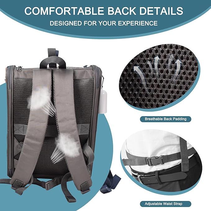 Jespet Pet Backpack Carrier for Small Dog, Soft Carrier Backpack Ideal for - Image 4